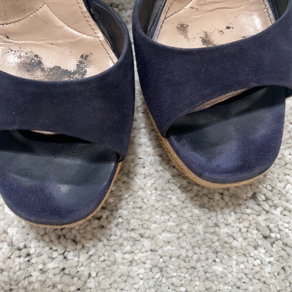 Platform Miu Miu Blue Suede Shoes - Picture 5 of 7